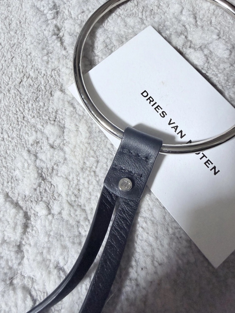 Dries Van Noten Black Women’s O-Ring Belt - Size 70 - NWB - Goth Avant-Garde